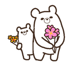Parent-child heartwarming polar bear sticker #3808647