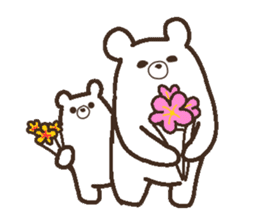 Parent-child heartwarming polar bear sticker #3808647