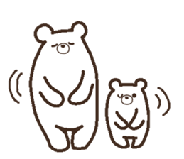 Parent-child heartwarming polar bear sticker #3808648