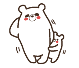 Parent-child heartwarming polar bear sticker #3808652