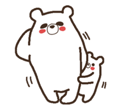 Parent-child heartwarming polar bear sticker #3808652