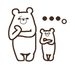 Parent-child heartwarming polar bear sticker #3808654
