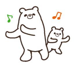 Parent-child heartwarming polar bear sticker #3808656