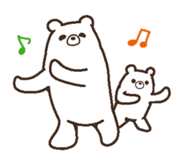 Parent-child heartwarming polar bear sticker #3808656