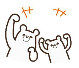 Parent-child heartwarming polar bear sticker #3808657