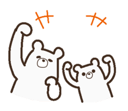 Parent-child heartwarming polar bear sticker #3808657