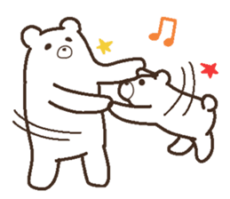 Parent-child heartwarming polar bear sticker #3808658