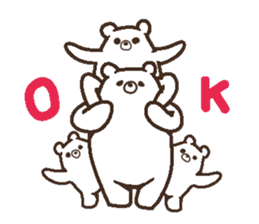 Parent-child heartwarming polar bear sticker #3808664