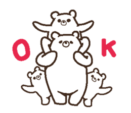 Parent-child heartwarming polar bear sticker #3808664