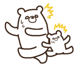 Parent-child heartwarming polar bear sticker #3808667