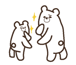 Parent-child heartwarming polar bear sticker #3808668