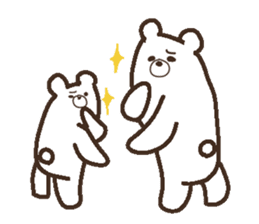 Parent-child heartwarming polar bear sticker #3808668