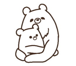 Parent-child heartwarming polar bear sticker #3808674