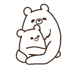 Parent-child heartwarming polar bear sticker #3808674