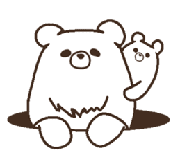 Parent-child heartwarming polar bear sticker #3808677