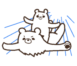 Parent-child heartwarming polar bear sticker #3808678