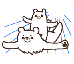 Parent-child heartwarming polar bear sticker #3808678