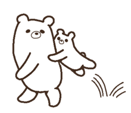 Parent-child heartwarming polar bear sticker #3808682