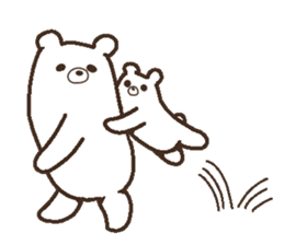 Parent-child heartwarming polar bear sticker #3808682