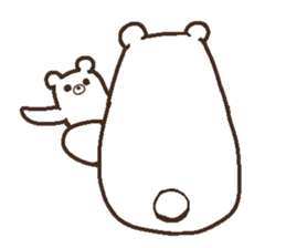 Parent-child heartwarming polar bear sticker #3808685