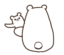 Parent-child heartwarming polar bear sticker #3808685