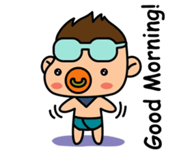 "V" the Pacifier Baby sticker #3809087