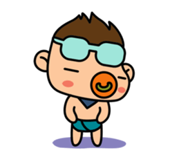 "V" the Pacifier Baby sticker #3809089