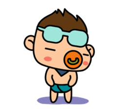 "V" the Pacifier Baby sticker #3809089