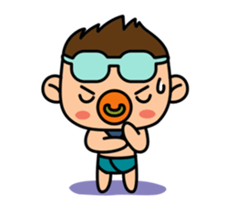 "V" the Pacifier Baby sticker #3809090