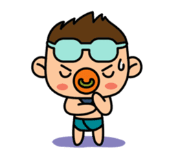 "V" the Pacifier Baby sticker #3809090