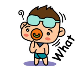 "V" the Pacifier Baby sticker #3809092