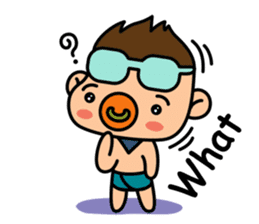 "V" the Pacifier Baby sticker #3809092