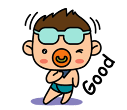 "V" the Pacifier Baby sticker #3809094