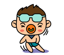 "V" the Pacifier Baby sticker #3809095