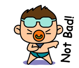 "V" the Pacifier Baby sticker #3809100