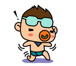 "V" the Pacifier Baby sticker #3809102