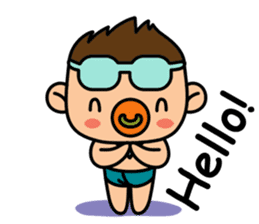 "V" the Pacifier Baby sticker #3809104