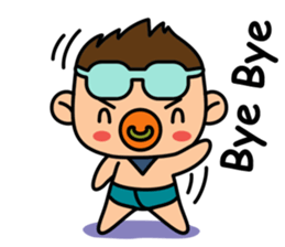 "V" the Pacifier Baby sticker #3809105