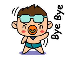 "V" the Pacifier Baby sticker #3809105