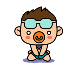 "V" the Pacifier Baby sticker #3809106