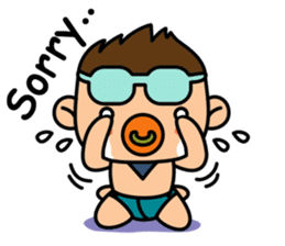 "V" the Pacifier Baby sticker #3809109