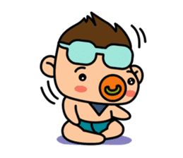 "V" the Pacifier Baby sticker #3809110