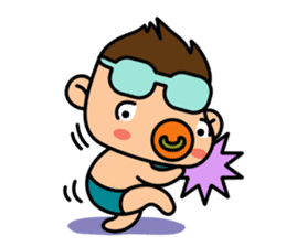 "V" the Pacifier Baby sticker #3809113