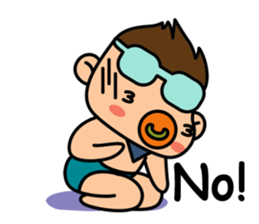 "V" the Pacifier Baby sticker #3809115