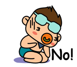 "V" the Pacifier Baby sticker #3809115