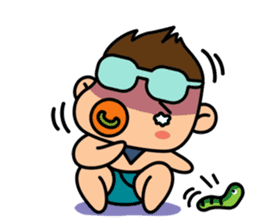 "V" the Pacifier Baby sticker #3809117