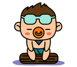 "V" the Pacifier Baby sticker #3809120