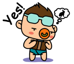 "V" the Pacifier Baby sticker #3809121