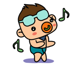 "V" the Pacifier Baby sticker #3809122