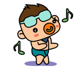 "V" the Pacifier Baby sticker #3809122